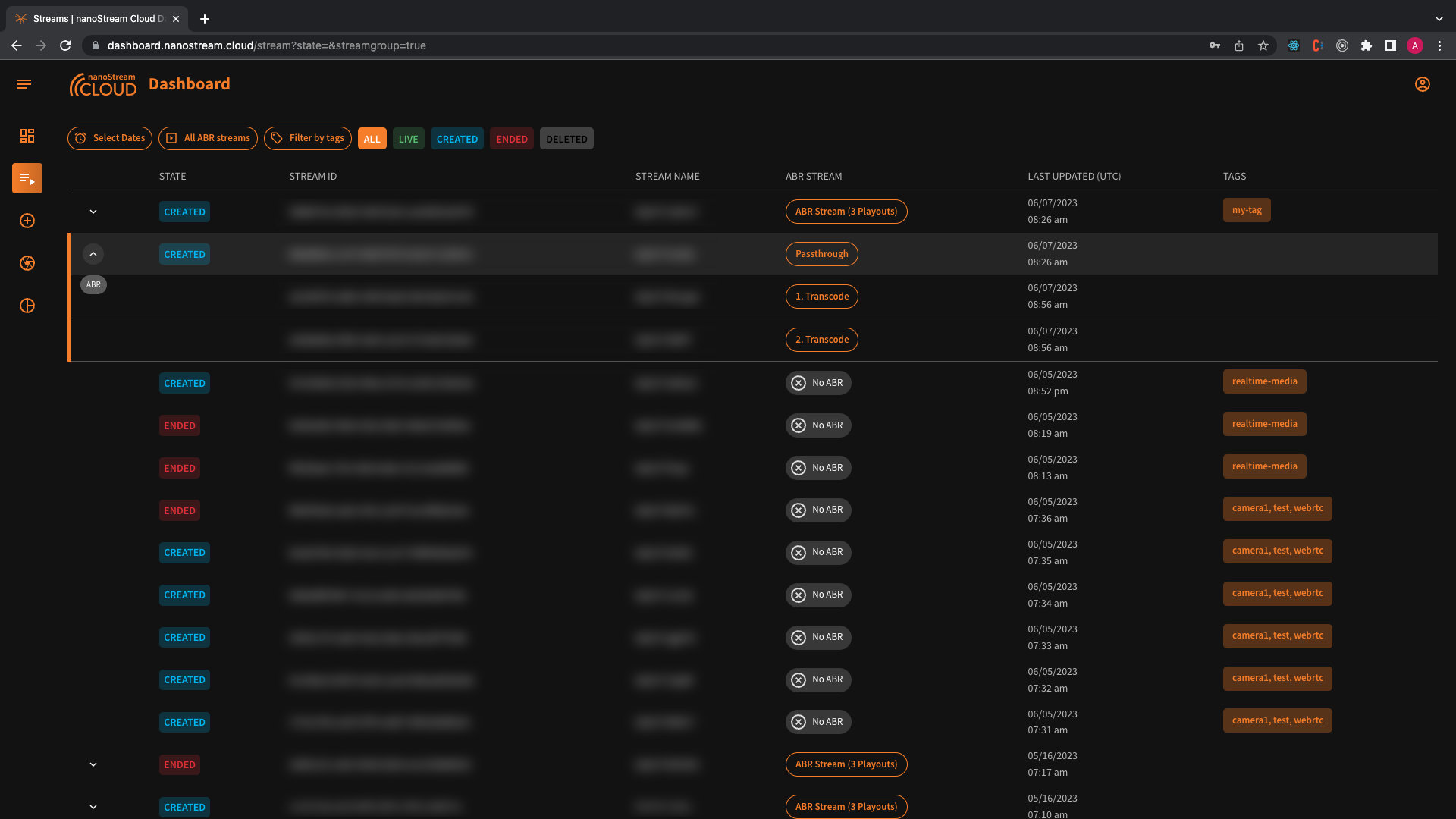 Screenhot: Collapsed Streamgroup