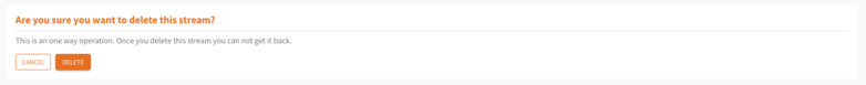 Stream Overview: Delete Stream
