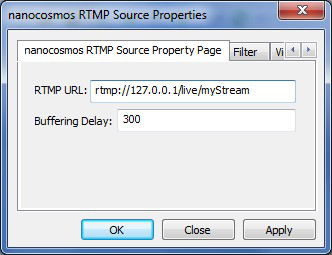 RTMP Source Properties