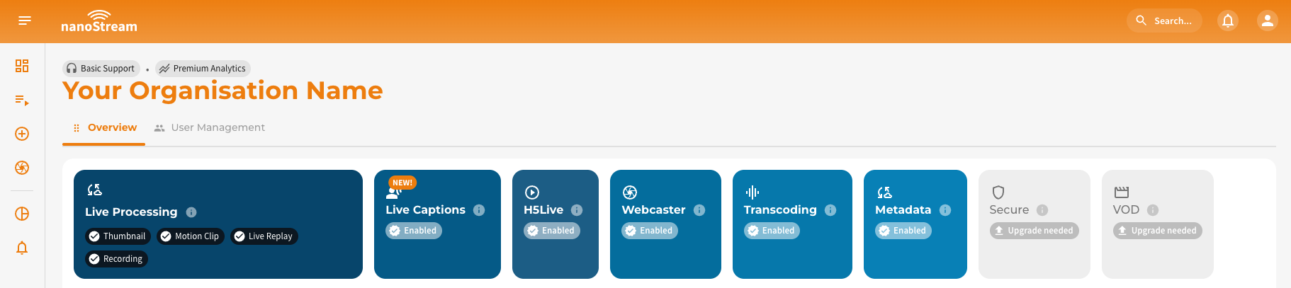 Screenshot: Enabled Packages