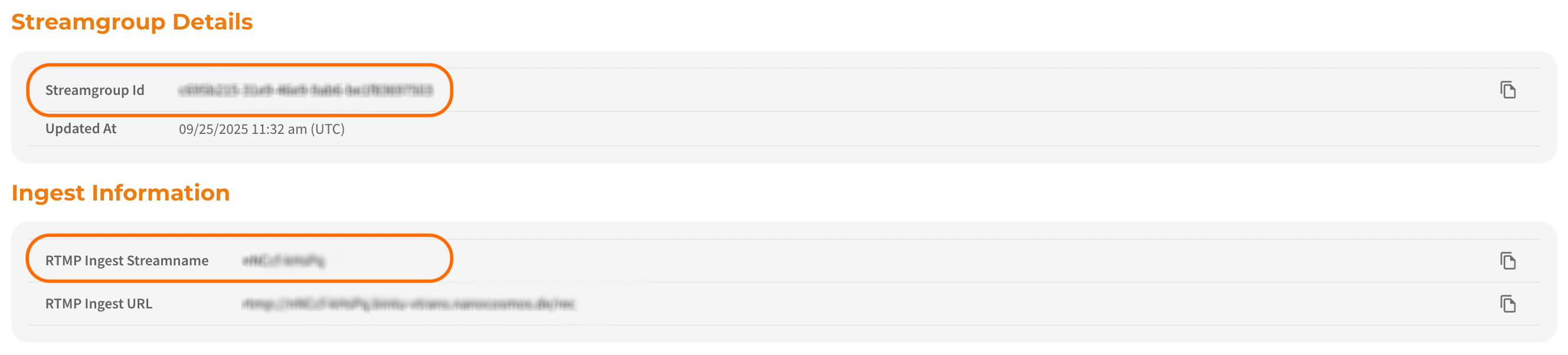 Screenshot: Stream Name