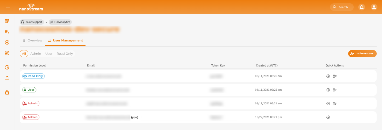 Screenshot: User Management